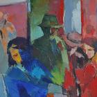 1 peinture avec 4 personnages