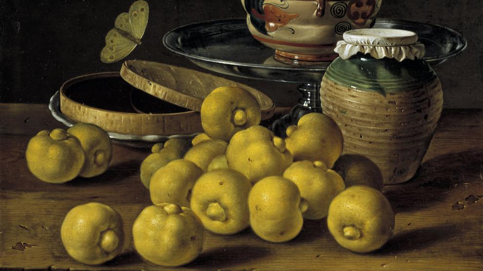 Nature morte de fruits et vaisselle