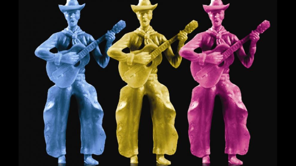 visuel Aventures artistiques : 3 cow boys
