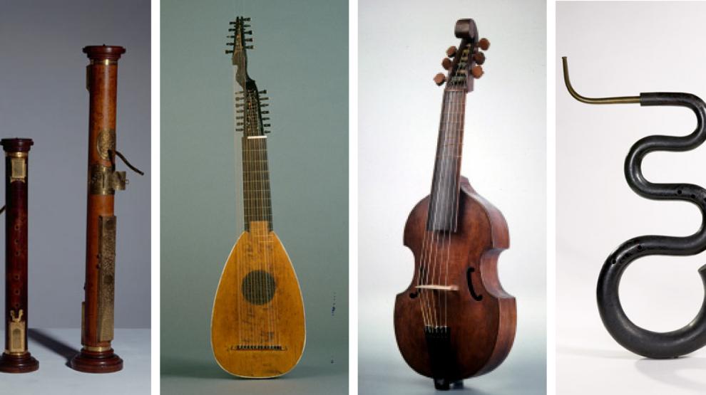 Différents instruments de musique anciens